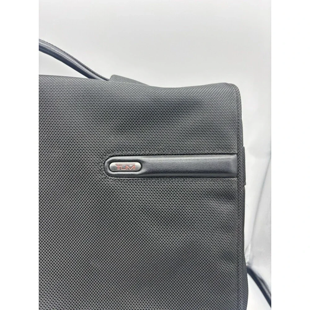 Tumi FXT Ballistic Nylon Laptop Briefcase Pushlock Black Business Bag No Strap